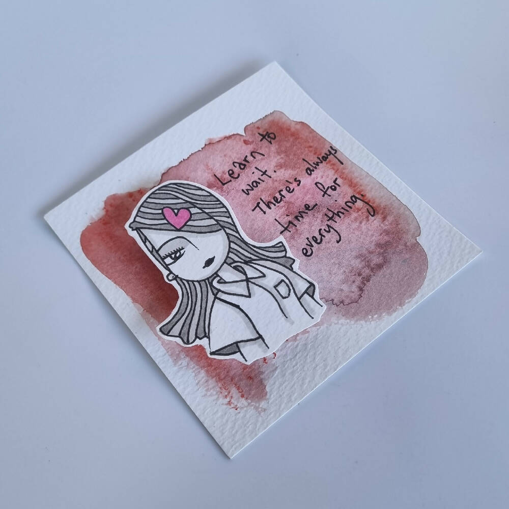 Headline Series : Emerson Original Ink on Watercolor Paper