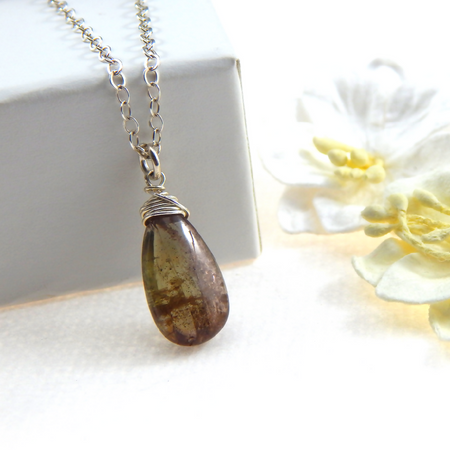 Natural Andalucite Necklace,Andalucite Pendant,Andalucite Jewelry