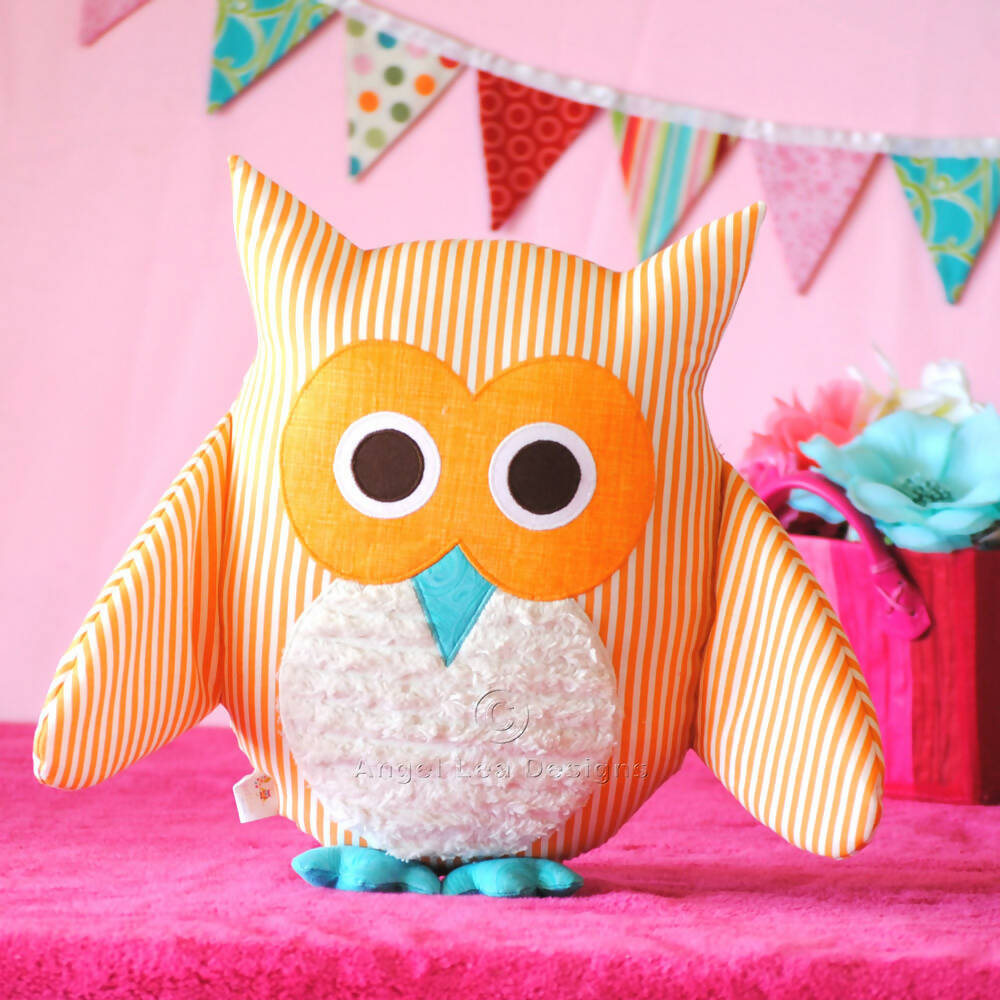 Owl Sewing Pattern HARD COPY Owl Softie Pattern Stuffed Animal