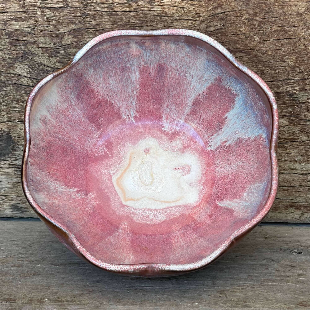 Australian Ceramic Artist Ana Ceramic Home Decor Kitchen and Dining Servingware Petal Bowl  Wheel Thrown Ceramic Pottery
