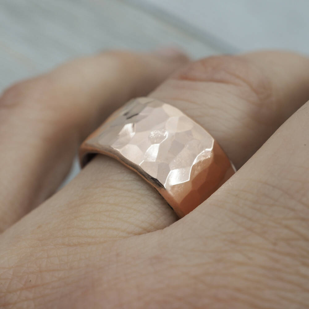 Wide copper ring | Chunky copper ring | Heavy copper ring | Handmade copper jewellery | Copper anniversary gift | Wedding Ring