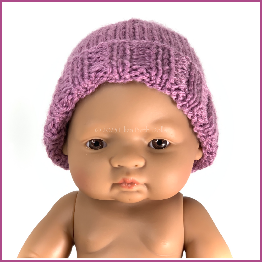 32cm Beanie hat PDF digital pattern, ElizaBethDolls, Eliza Beth Dolls, Australia, 3