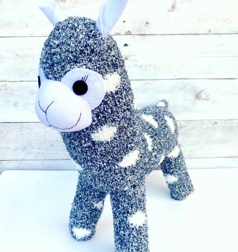 Angus the Sock Alpaca - READY TO SHIP soft toy