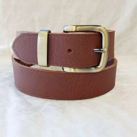 Brown Full Grain Cowhide Leather Belt, Australian Made, 39mm Wide