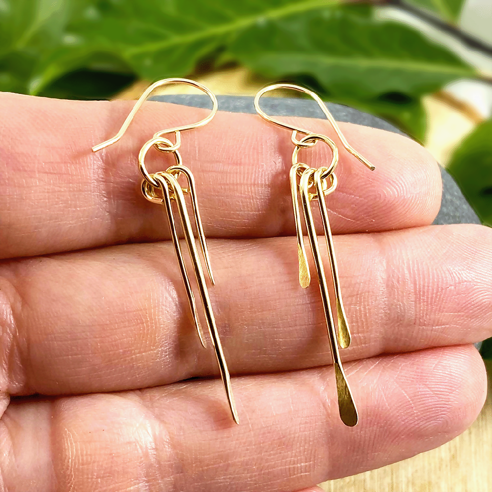 14K Gold Filled Waterfall Dangle Earrings