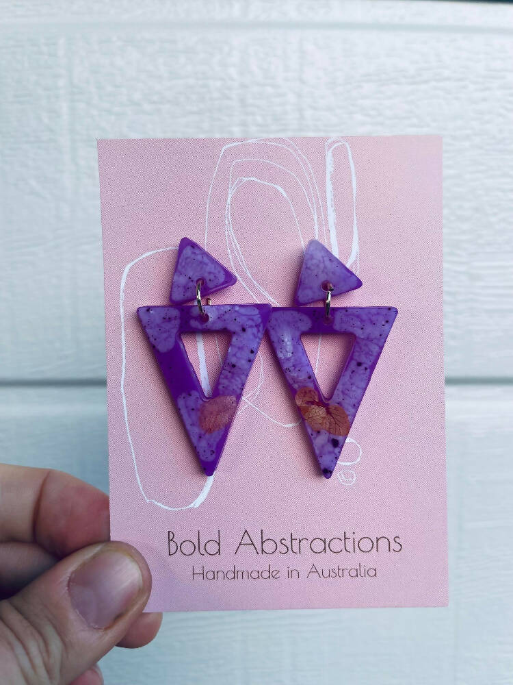 Purple Hydrangea Triangles