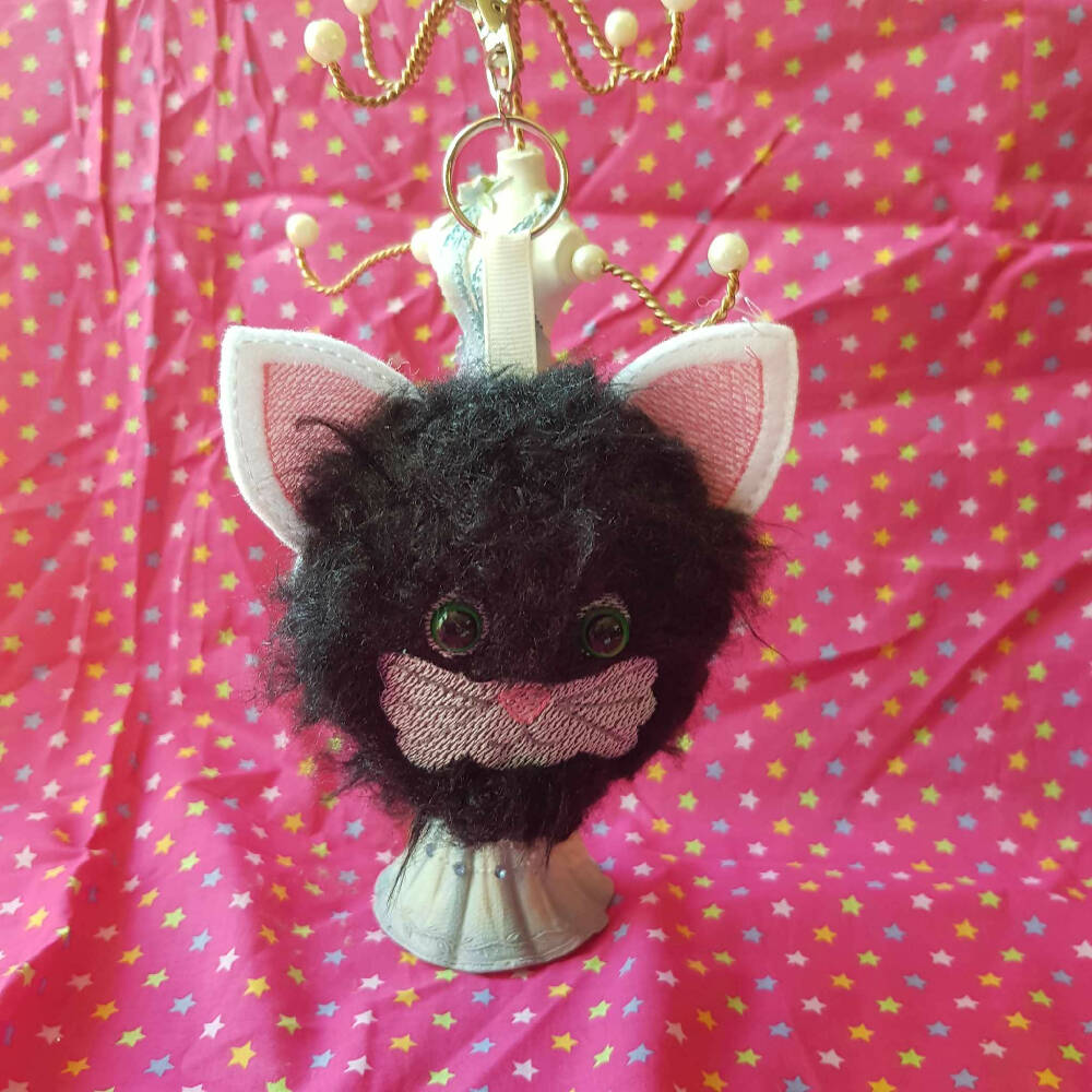 Cat Fluffy Puff Keyring