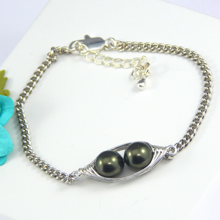 Two Peas In A Pod Bracelet, Select your Colours