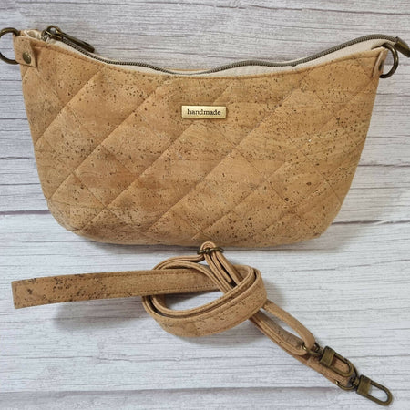 Cork Crossbody - Quilted Natural