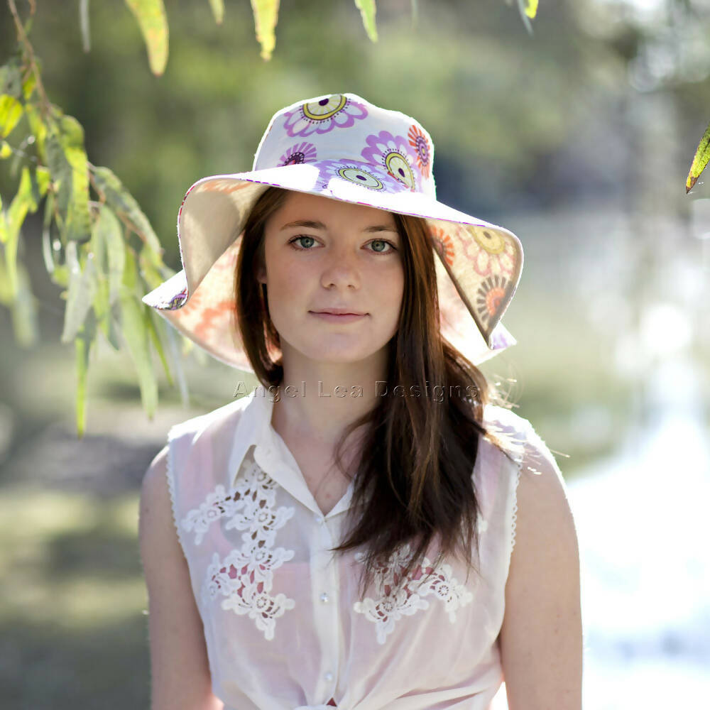 Ladies Sun Hat HARD COPY Paper Sewing Pattern Womens Hat
