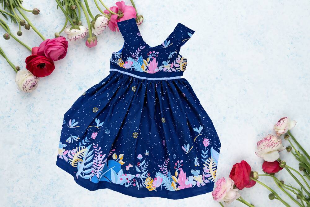 Girls Dress, Summer, Moonlit Garden