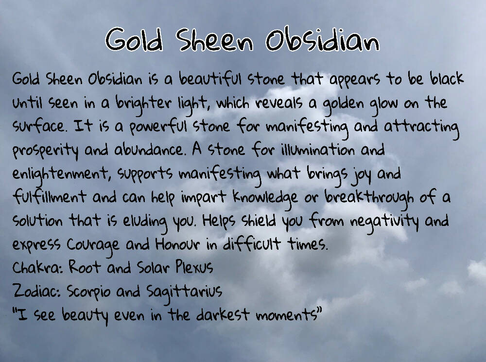 Gold Sheen Obsidian