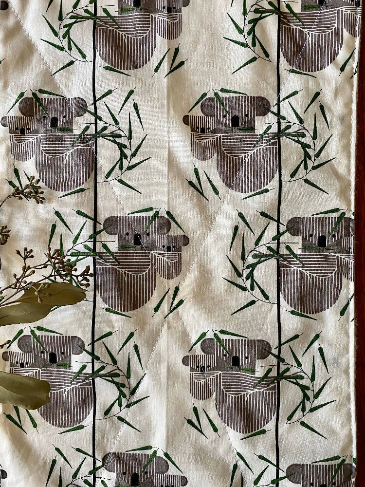 burp cloth - koalas / organic cotton hemp fleece / baby toddler