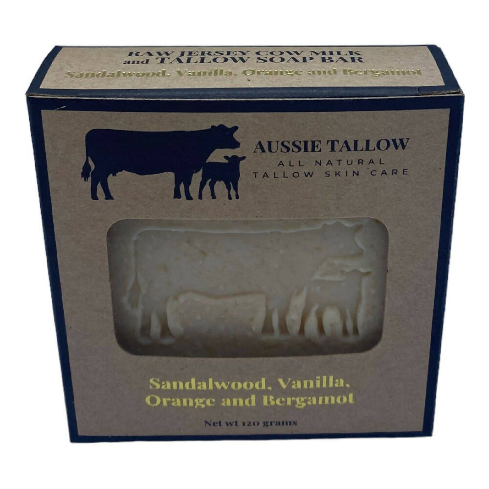 RAW MILK + TALLOW Soap Bar, Raw Cow Milk, Grass Fed Tallow, Old Fashioned
