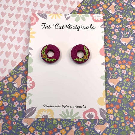 Earrings: Floral Studs (Large)