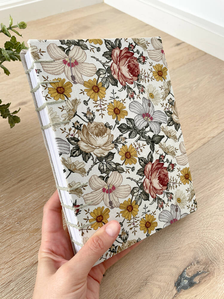A5 Notebook (blank internals) - Vintage Floral