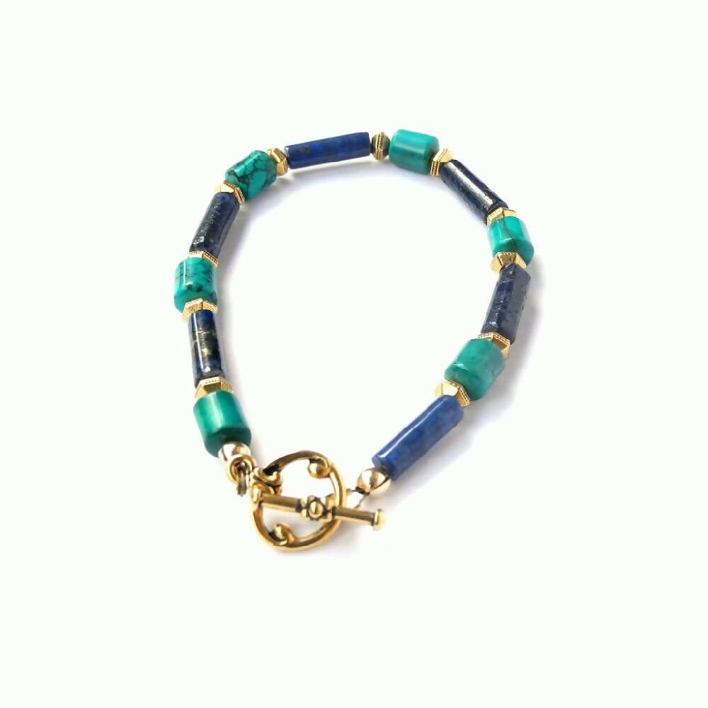 Lapis Turquoise Bracelet TC DSCN9586 1-12-17 1024