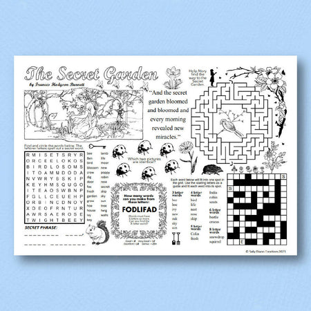 DIGITAL - The Secret Garden - Puzzle Activity Sheet - PDF Printable Download