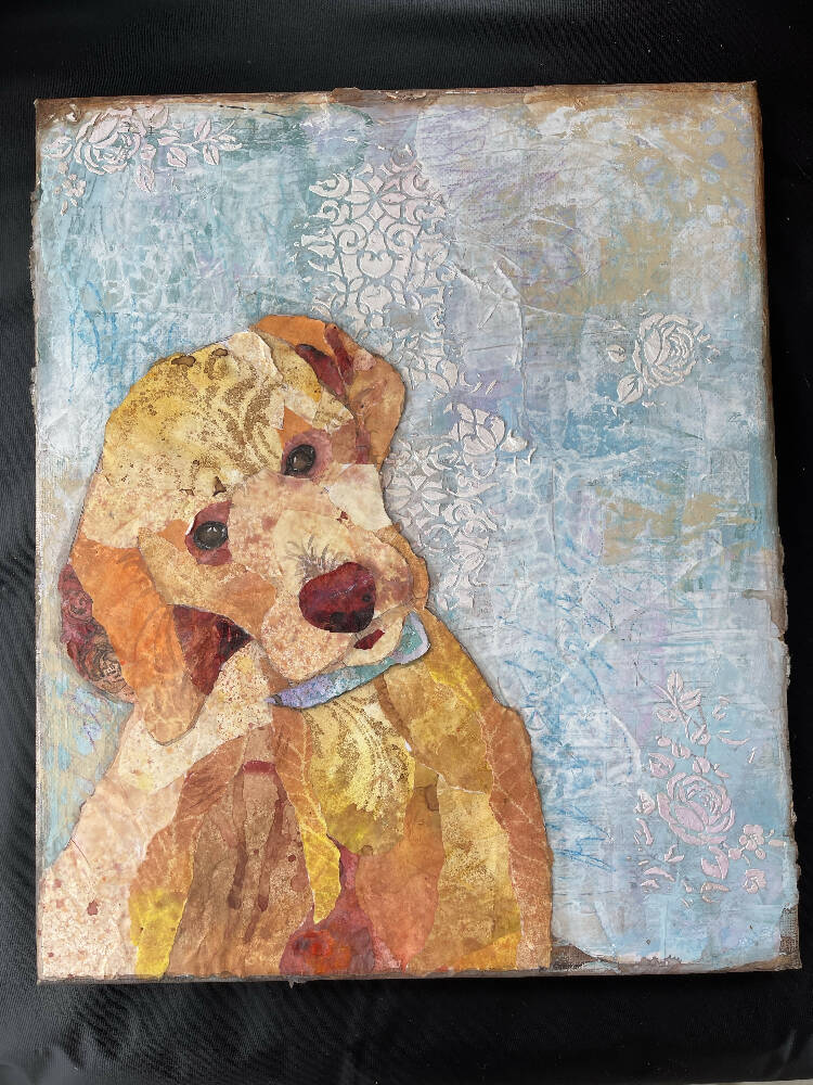 Mixed media pet portrait
