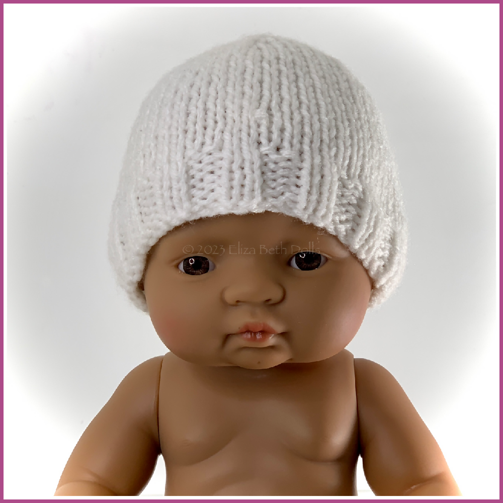 32cm Beanie hat PDF digital pattern, ElizaBethDolls, Eliza Beth Dolls, Australia, 2