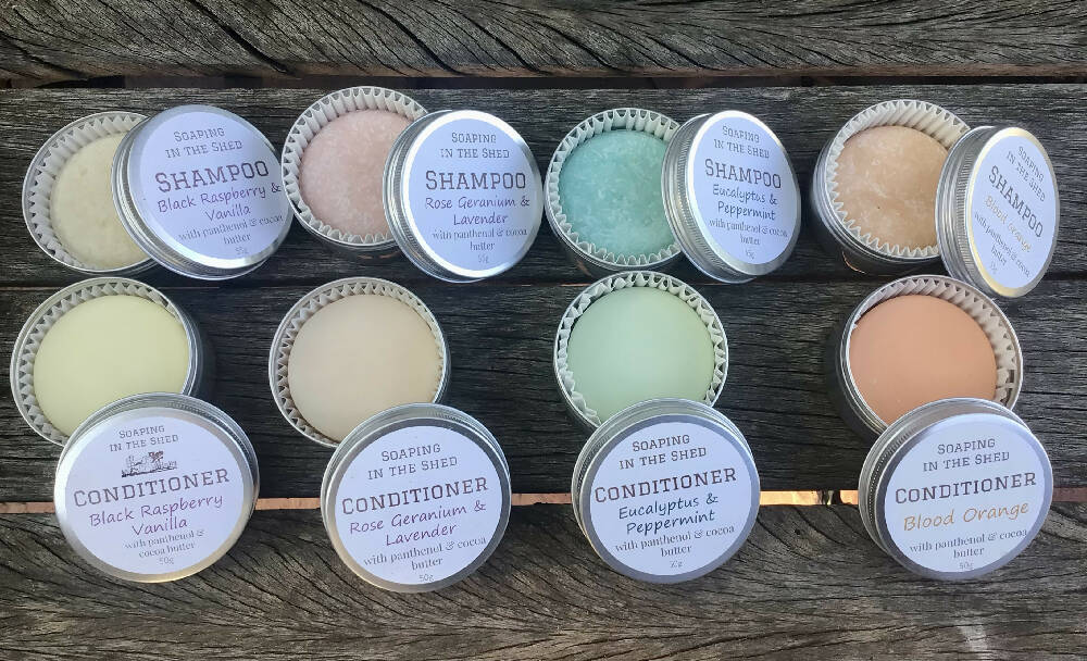 Solid Conditioner Bars with Essential Oils