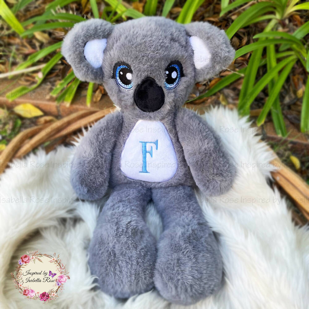 Personalised koala, Embroidered name, Made to order