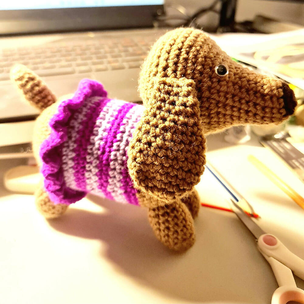 Crocheted Dog - Dachshund