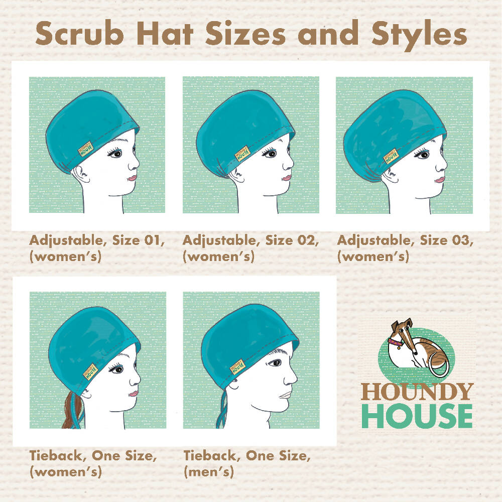 Scrub Hat, Tieback, One Size (Women's)