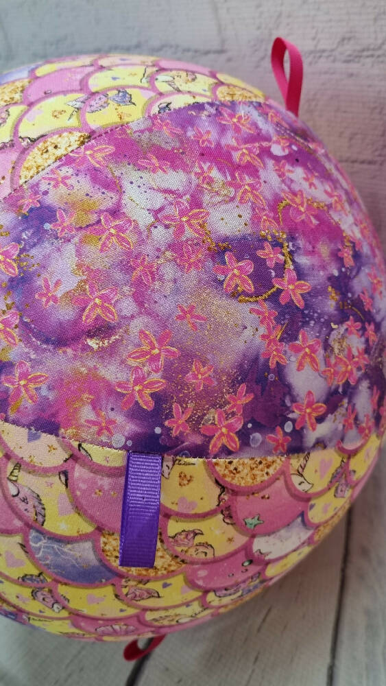 Balloon Ball: Mermaid scales & Tropical flowers: Taggie: Two tone