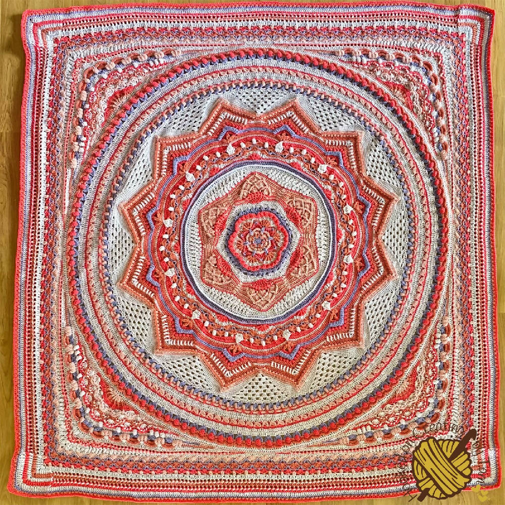 ‘Sacred Space’ Handmade heirloom Afghan Blanket Throw