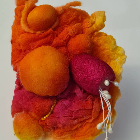 Silk and Hand Felted Brooches