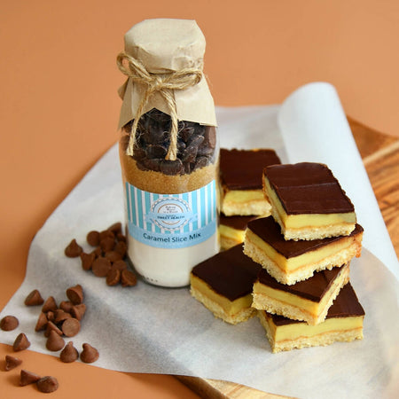 Baking Mix in a Bottle Gift - Caramel Slice. Fun, easy-to-bake and delicious.
