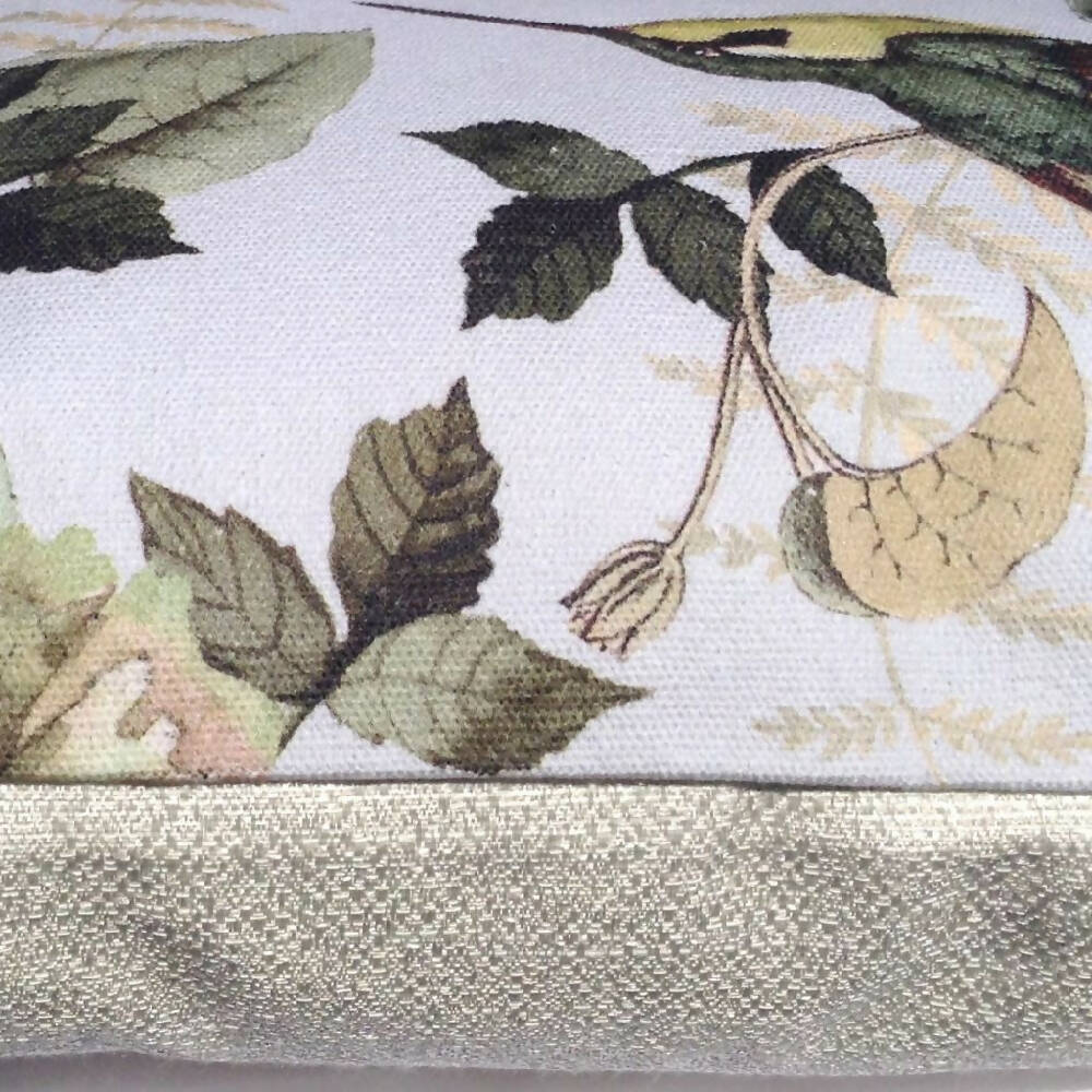 Floral cushion cover-Bird detail throw pillow