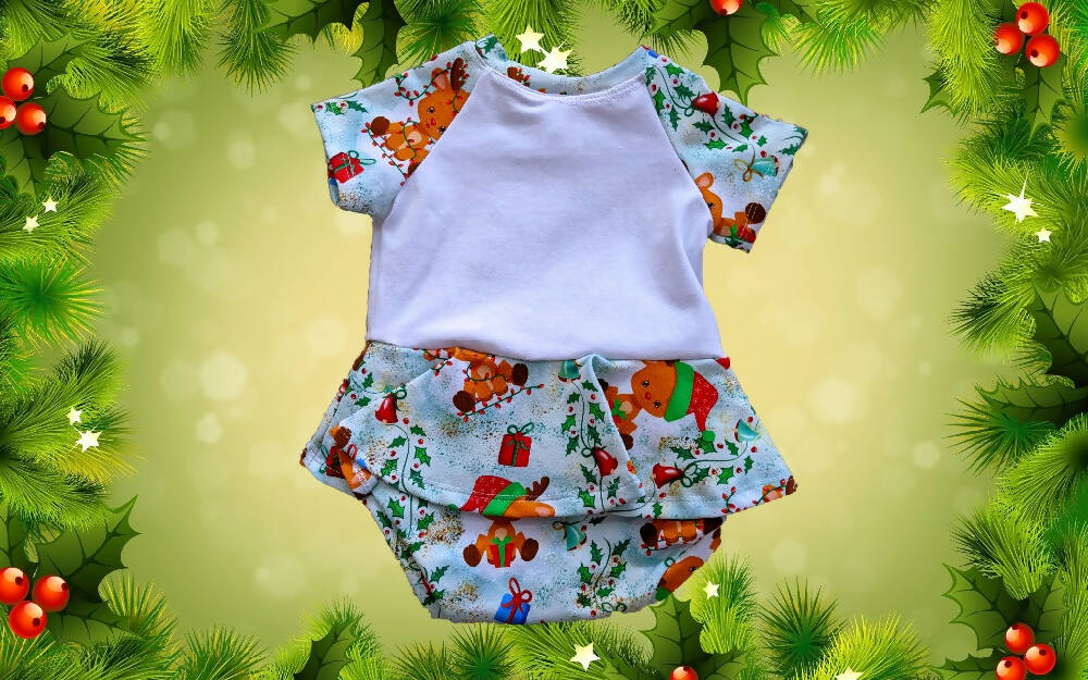 Christmas, Baby Girls Peplum, My First Christmas, Size 0000, 00