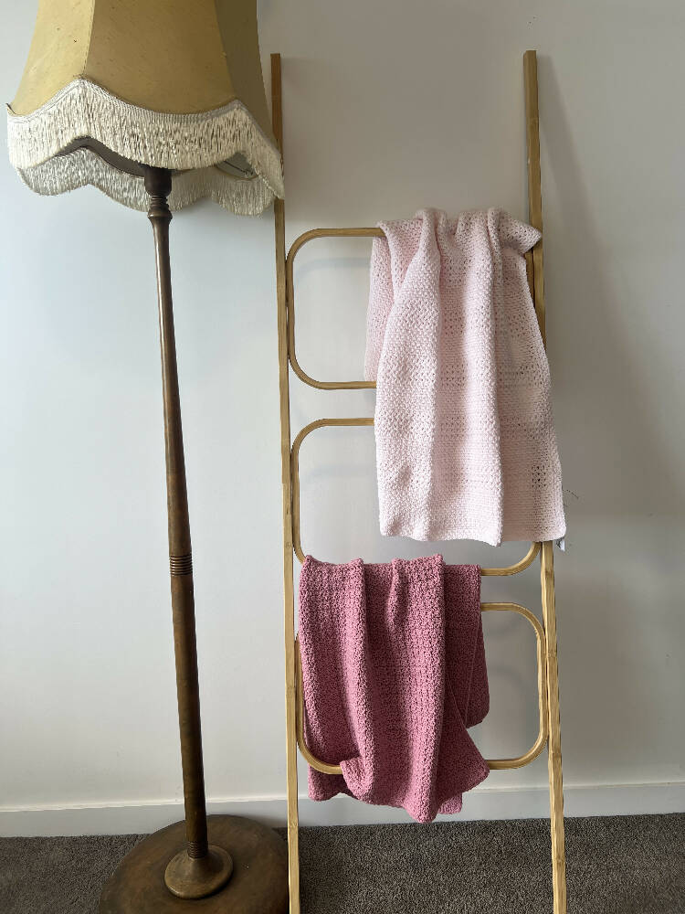 Blanket | Handmade Crochet | Baby Pink | No Holes