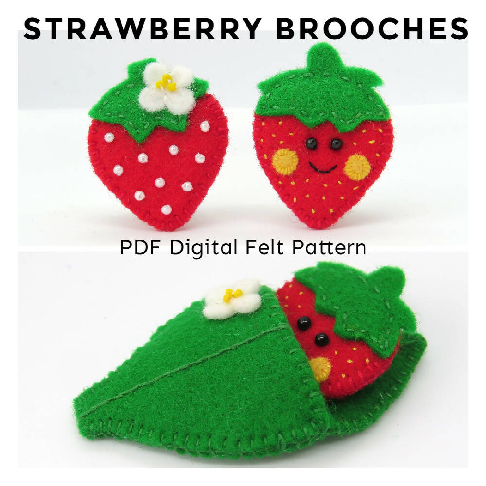 Strawberry Brooch Etsy 3a