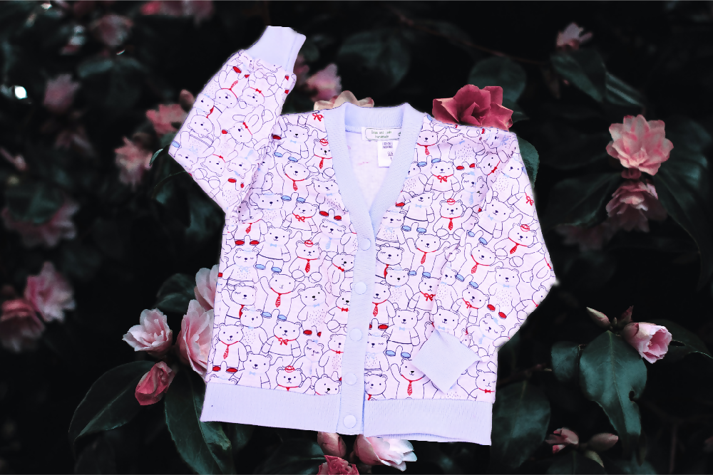 Baby Cardigan -Polar Bear, V-Neck : Size 000 - 2