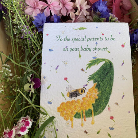 Baby Shower Seeded Paper Greeting Card