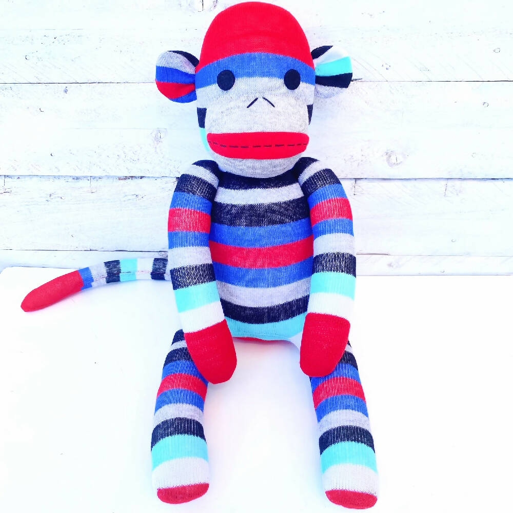 Wallace the Sock Monkey - READY TO SHIP soft toy