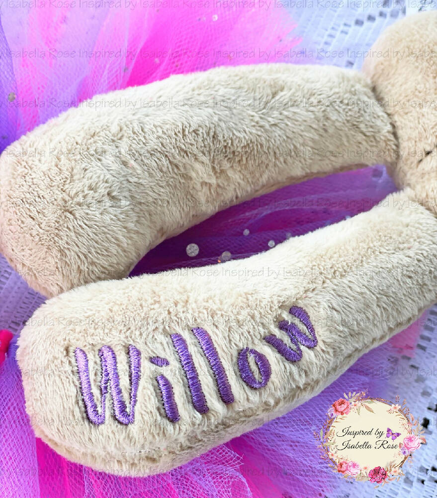 Personalised teddy, Custom bear plushie, Made to order