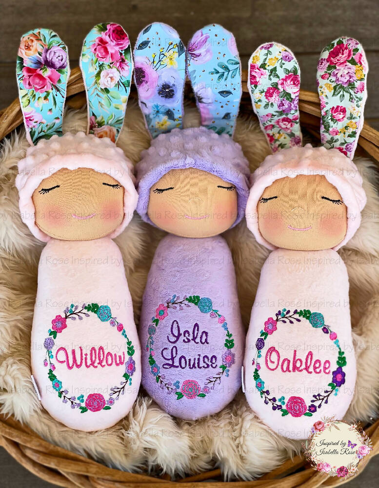 Personalised fabric doll, First doll, Bella Boo, Made to order