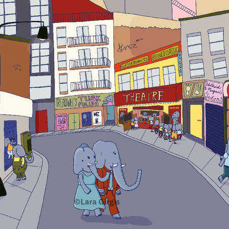 Theater Elephants - art print