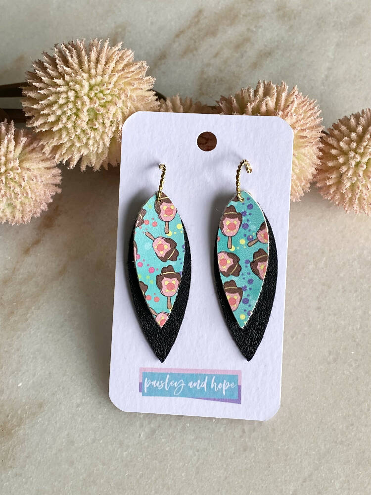 Faux Leather Dangle - Bill