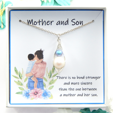 Pea Pod Necklace Gift from Son to Mother
