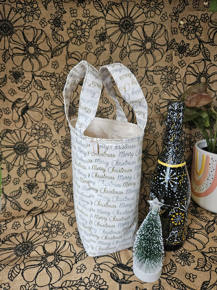 Christmas Themed Silver and Gold Unique Gift Bags