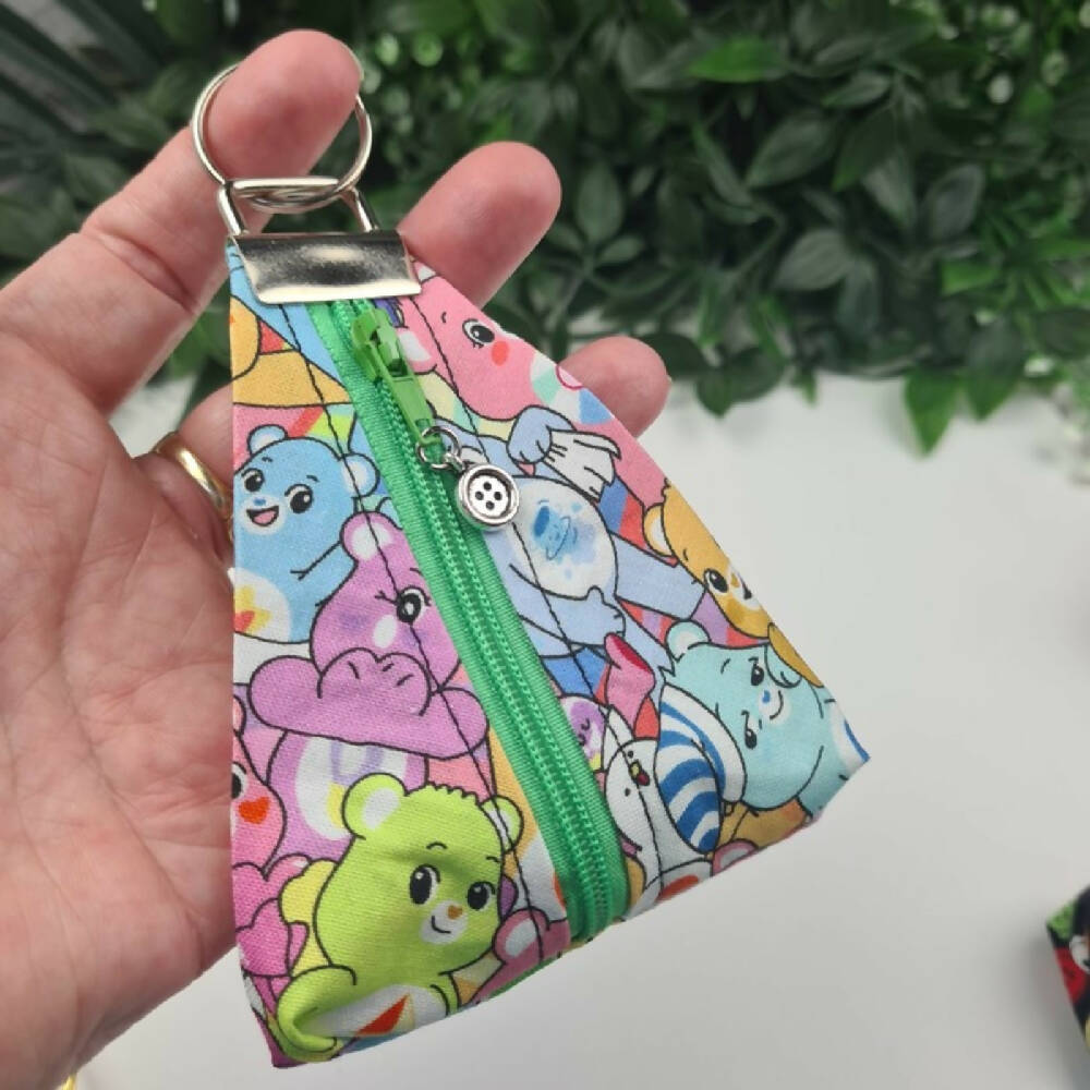 Keyfob Zippity Zip Bag Tag Fabric Hanging Care Bears (2)