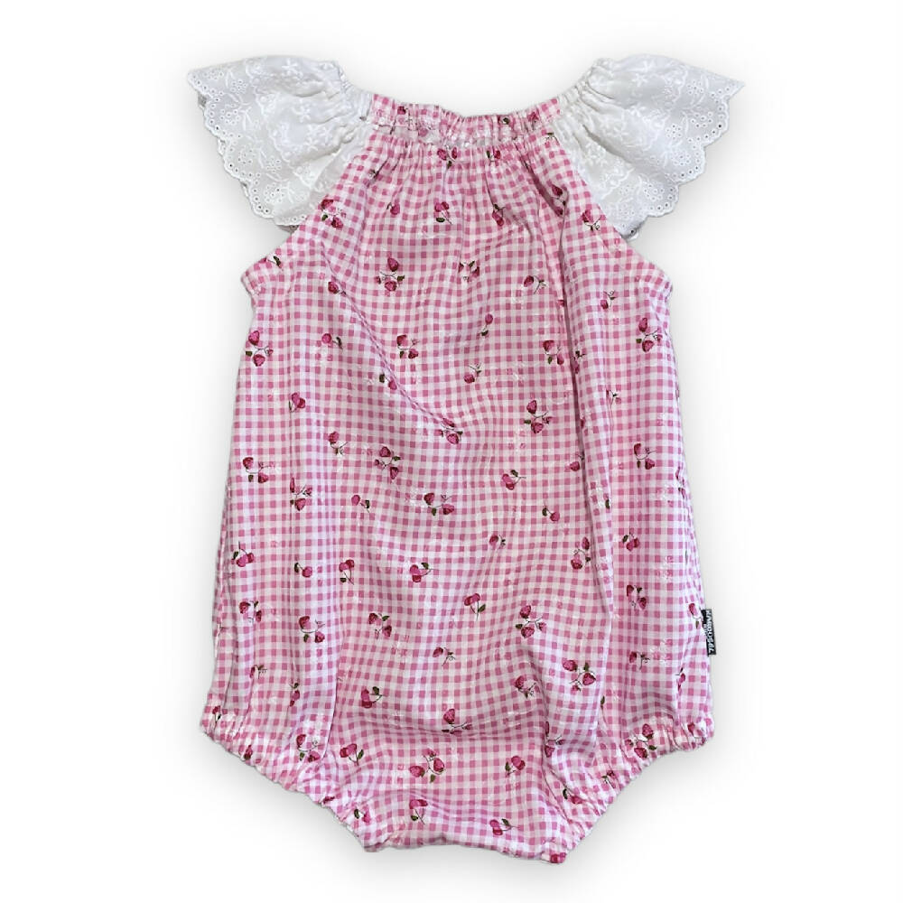 Embroidered Pink CheckSeaside