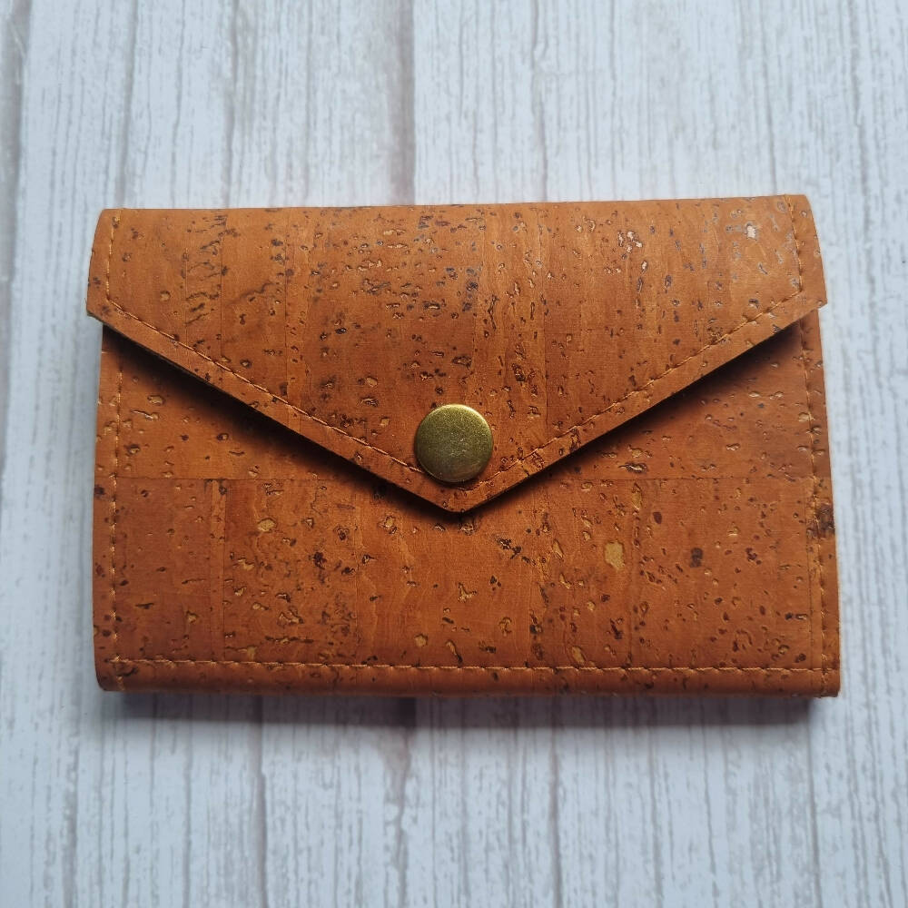 Mini Light Brown Cork Wallet