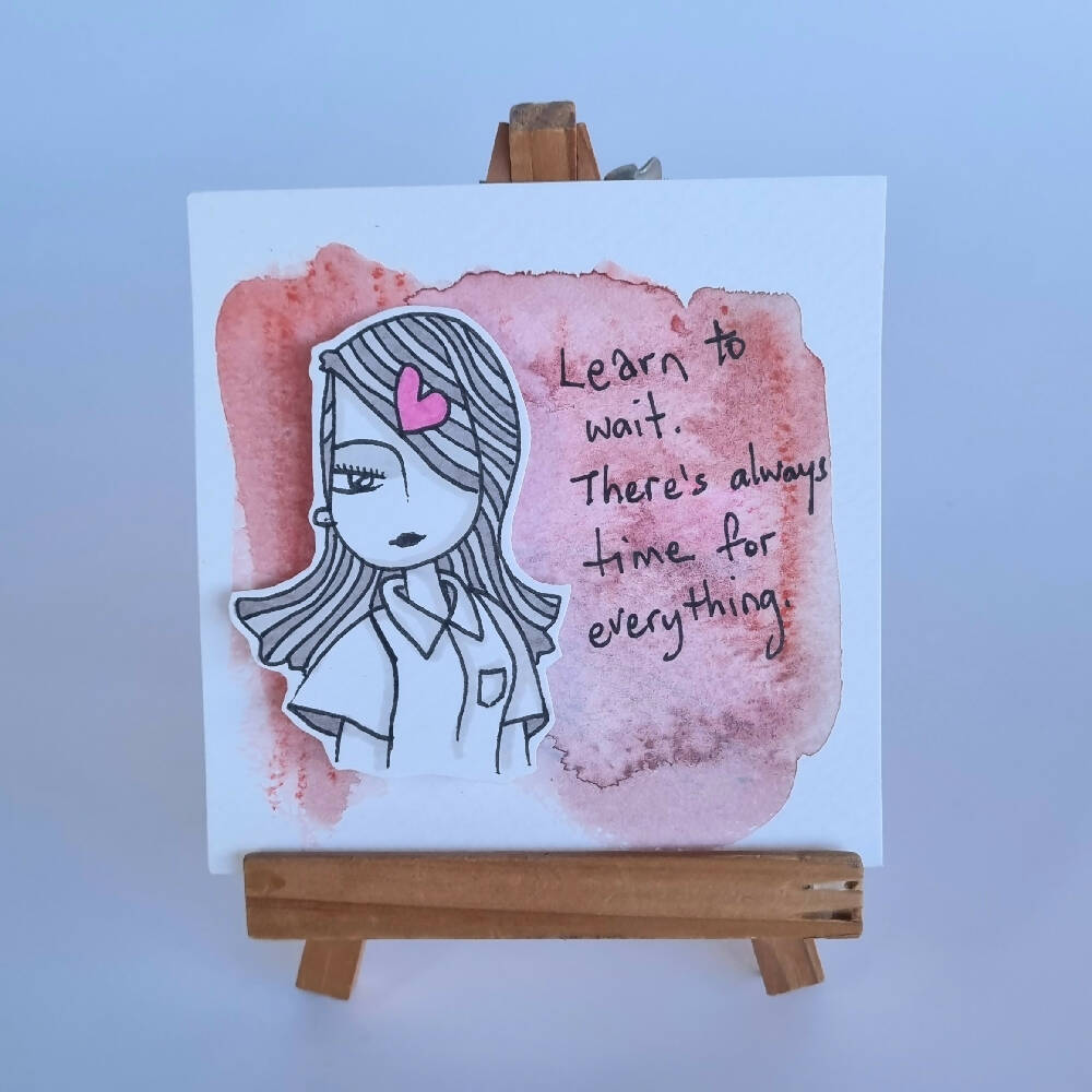 Headline Series : Emerson Original Ink on Watercolor Paper