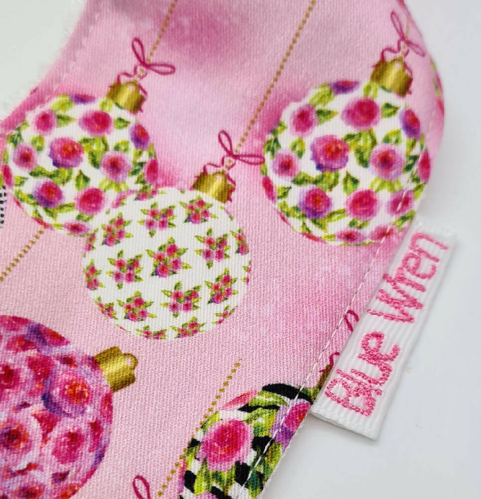 Christmas Baby Bib Christmas Baubles